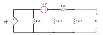 Use nodal analysis to find V o in the network in Fig. P3.103. Figure P3.103