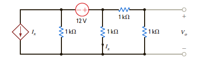 Find V o in the circuit in Fig. P3.107 using loop analysis. Figure P3.107