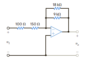 Assuming an ideal op-amp, find the voltage gain of the network in Fig. P4.12.     Figure P4.12