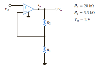 Determine the gain of the amplifier in Fig. P4.14. What is the value of I o      Figure P4.14