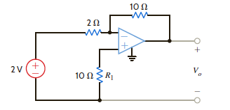 Find V o in the network in Fig. P4.26 and explain what effect R 1 has on the output. Figure P4.26