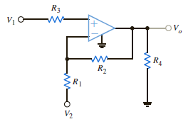 Show that the output of the circuit in Fig. P4.28 is         Figure P4.28