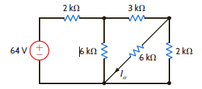 Find I o in the network in Fig. P5.1 using linearity and the assumption that I o = 1 mA.     Figure P5.1