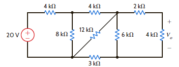 Find V o in Fig. E5.2 using linearity and the assumption that V o = 1 V. Figure E5.2