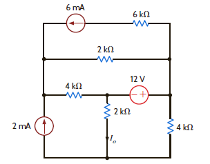 Find I 0 in Fig. E5.5 using superposition. Figure E5.5