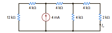 Find I o in the circuit in Fig. P5.5 using linearity and the assumption that I o = 1 mA. Figure P5.5