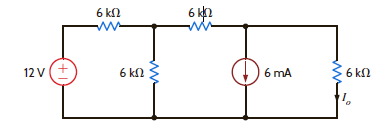 In the network in Fig. P5.10, find I o using superposition. Figure P5.10