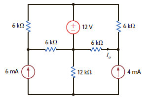 Use superposition to find I o in the circuit in Fig. P5.17. Figure P5.17