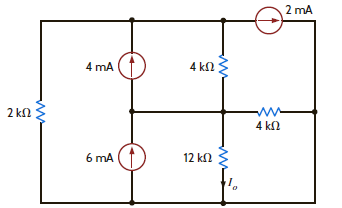Use superposition to find I o in the network in Fig. P5.23. Figure P5.23