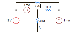 Find I o in the circuit in Fig. P5.35 using Thévenin's theorem. Figure P5.35