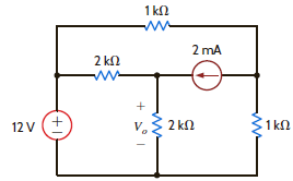 Use Norton's theorem to find V o in the network in Fig. P5.54. Figure P5.54