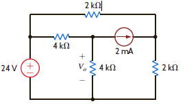 Use Norton's theorem to find V o in the network in Fig. P5.56. Figure P5.56