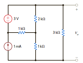 Find V o in the network in Fig. P5.57 using Norton's theorem. Figure P5.57