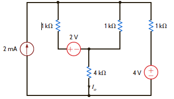 Use Norton's theorem to find I o in the circuit in Fig. P5.58. Figure P5.58