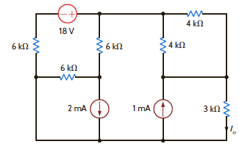 Use Norton's theorem to find I o in the circuit in Fig. P5.61. Figure P5.61