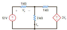 Find I o in the circuit in Fig. P5.66 using Thévenin's theorem. Figure P5.66