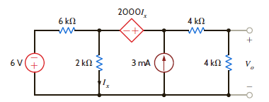 Use Norton's theorem to find V o in the network in Fig. P5.70.     Figure P5.70
