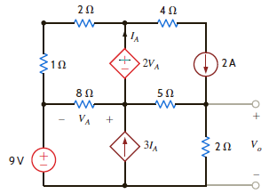 Use Théenin's theorem to find V o in the circuit in Fig. P5.79. Figure P5.79