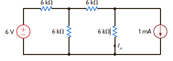 Find I o in the network in Fig. P5.89 using source transformation. Figure P5.89