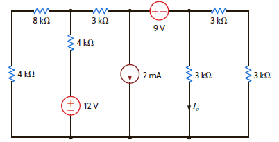 Find I o in the circuit in Fig. P5.95 using source transformation.     Figure P5.95