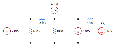 Find I o in the network in Fig. P5.97 using source transformation. Figure P5.97