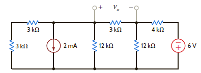Find V o in the network in Fig. P5.98 using source transformation. Figure P5.98