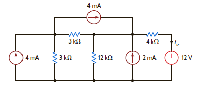 Find I o in the network in Fig. P5.99 using source transformation. Figure P5.99