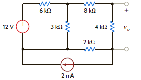 Using source transformation, find V o in the circuit in Fig. P5.102. Figure P5.102