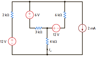 Use source transformation to find I o in the circuit in Fig. P5.104. Figure P5.104