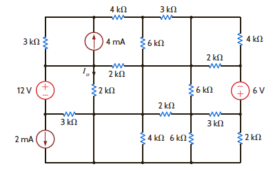 Use source exchange to find I o in the network in Fig. P5.111. Figure P5.111