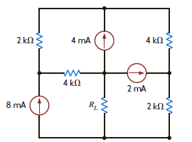 Find R L for maximum power transfer and the maximum power that can be transferred to the load in the network in Fig. P5.116. Figure P5.116