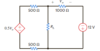 Find the maximum power that can be transferred to R L in the network in Fig. P5.122. Figure P5.122