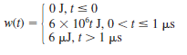 The current pulse shown in Fig. 6PFE-2 is applied to a 1- F capacitor. What is the energy stored in the electric field of the capacitor a. b. c. d. Figure 6PFE-2