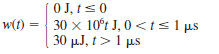 The current pulse shown in Fig. 6PFE-2 is applied to a 1- F capacitor. What is the energy stored in the electric field of the capacitor a. b. c. d. Figure 6PFE-2