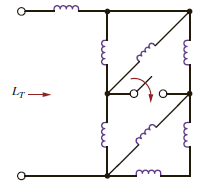 Find L T in the network in Fig. P6.72 (a) with the switch open and (b) with the switch closed. All inductors are 12 mH. Figure P6.72