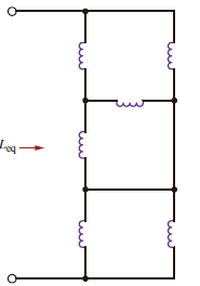 Compute the equivalent inductance of the network in Fig. P6.74 if all inductors are 4 mH. Figure P6.74