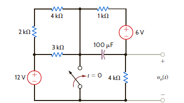 Find v o ( t ) for t 0 in the circuit in Fig. P7.51. Figure P7.51