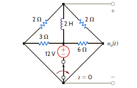 Find v o ( t ) for t 0 in the network in Fig. P7.65 using the step-by-step technique. Figure P7.65