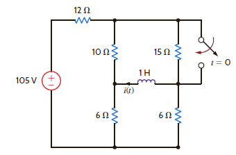 Find i ( t ) for t 0 in the circuit in Fig. P7.67 using the step-by-step method. Figure P7.67