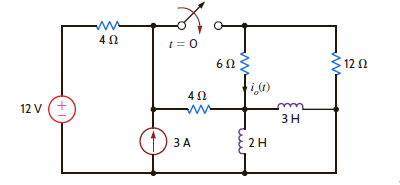 Use the step-by-step method to find v o ( t ) for t 0 in the network in Fig. P7.78. Figure P7.78