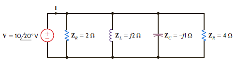 Find the current I in the network in Fig. E8.9. Figure E8.9.