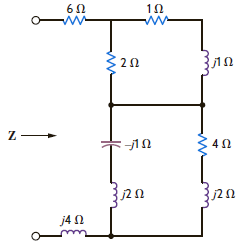 Find the frequency-domain impedance, Z , shown in Fig. P8.19     Figure P8.19
