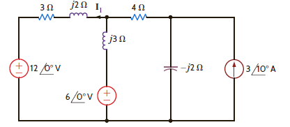 Find I 1 , in Fig. E8.18 using superposition. Figure E8.22.