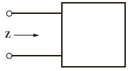 The impedance of the box in Fig. P8.24 is 5 + j 4 at 1000 rad/s. What is the impedance at 1300 rad/s      Figure P8.24