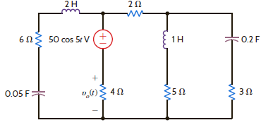 Calculate v o ( t ) in Fig. P8.37.     Figure P8.37