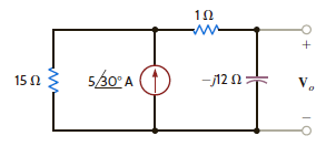 Find the frequency-domain voltage V o shown in Fig. P8.49. Figure P8.49