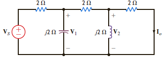 Determine I o in the network shown in Fig. P8.51 if V S = 12 0° V.     Figure P8.51