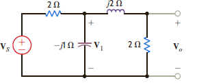 Given the network in Fig. P8.52, determine the value of V o if V S = 24 0° V. Figure P8.52