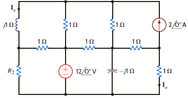 If I o = 4 0° A in the network in Fig. P8.57, find I x. Figure P8.57