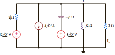 Use nodal analysis to find I o in the circuit in Fig. P8.63. Figure P8.63